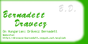 bernadett dravecz business card