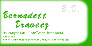 bernadett dravecz business card